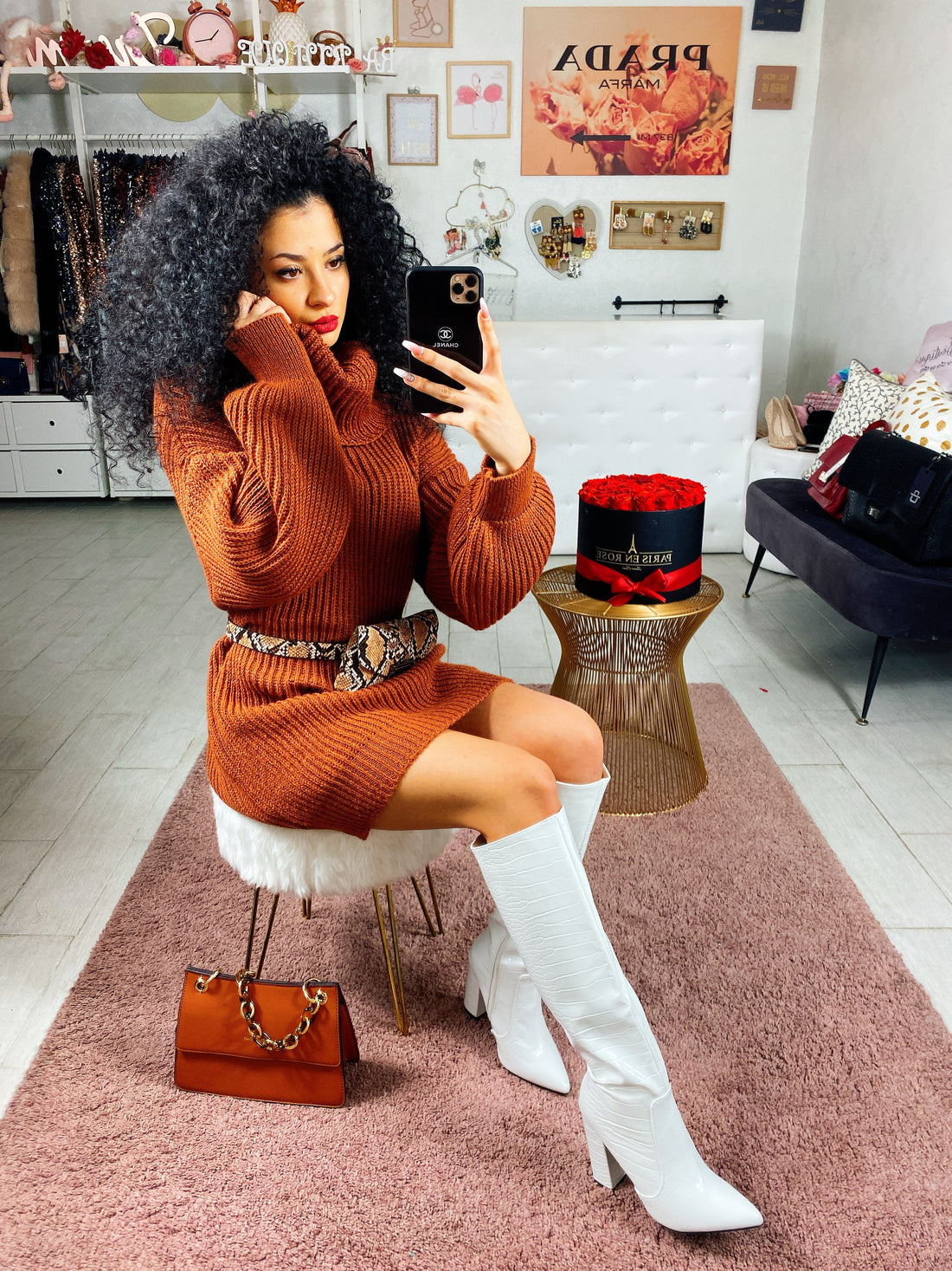 Borsa a mano con catena - R.a. Boutique 