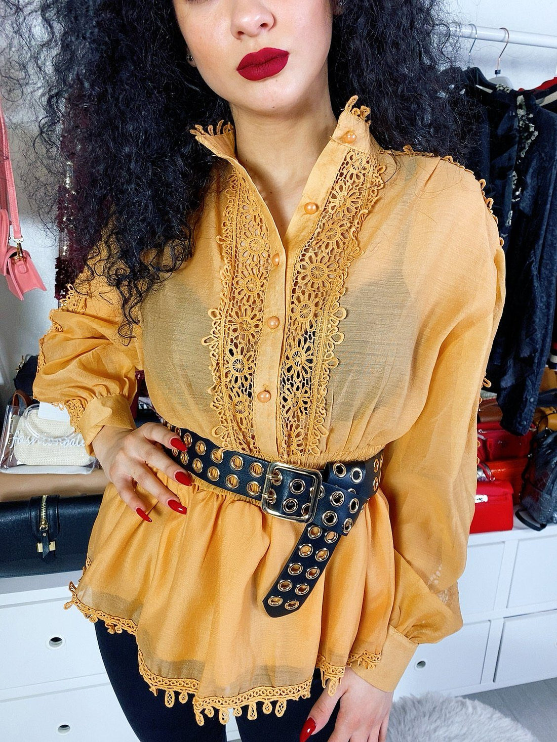 Camicetta con pizzo - R.a. Boutique 