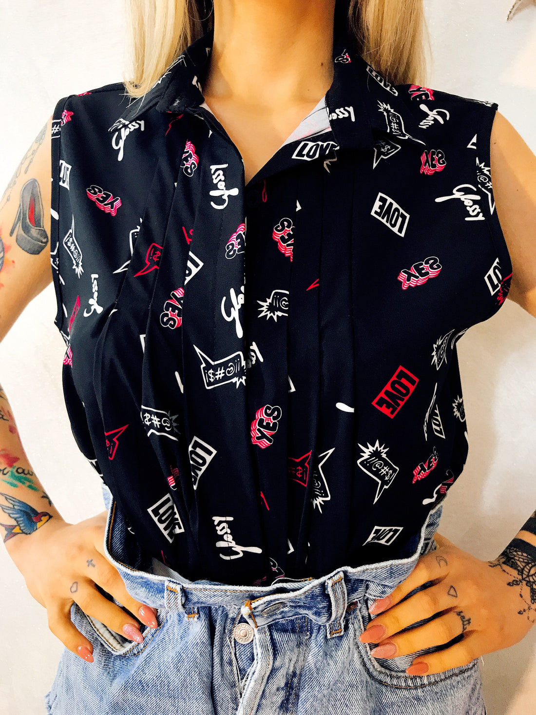 Camicetta con scritte - R.a. Boutique 