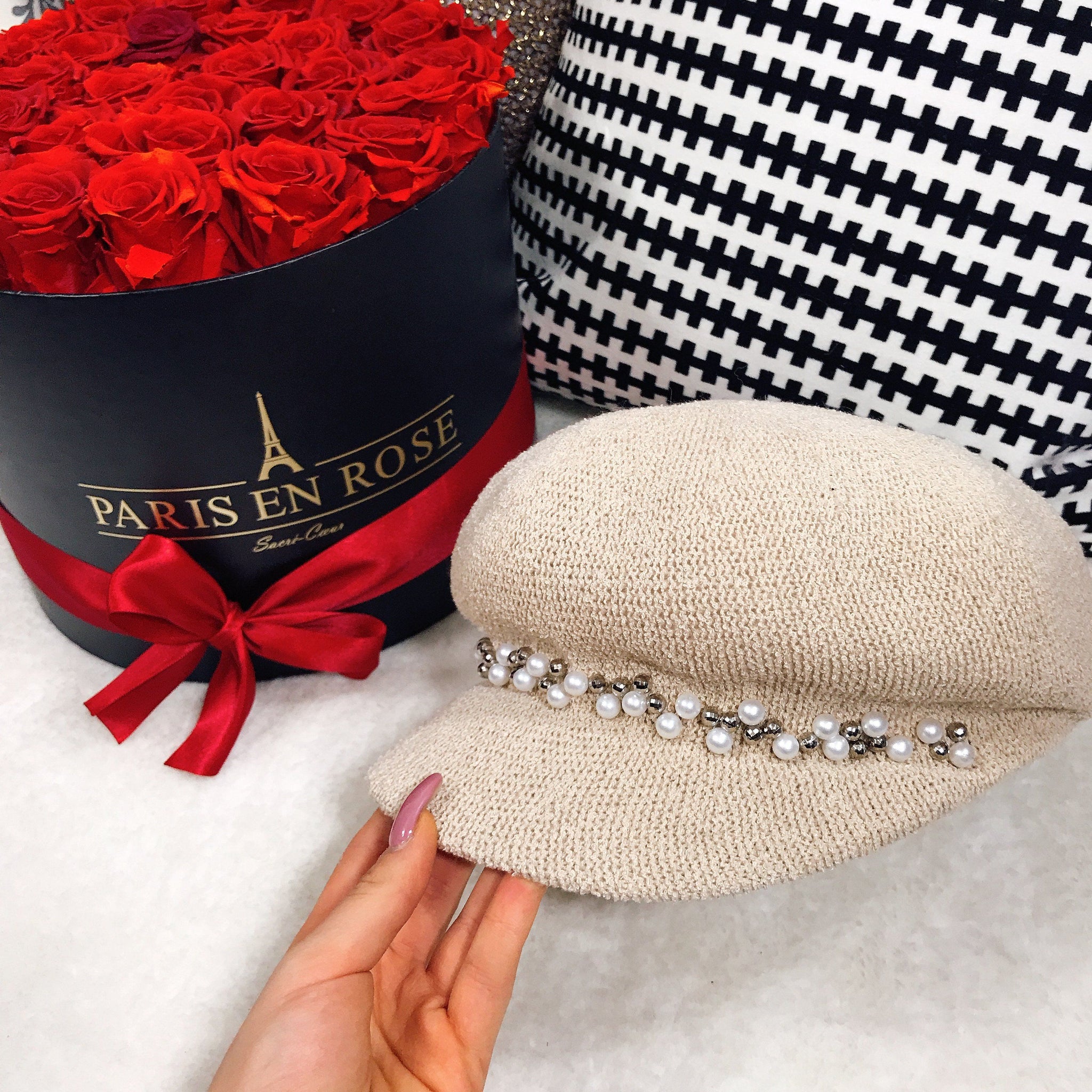 Cappello con perle - R.a. Boutique 