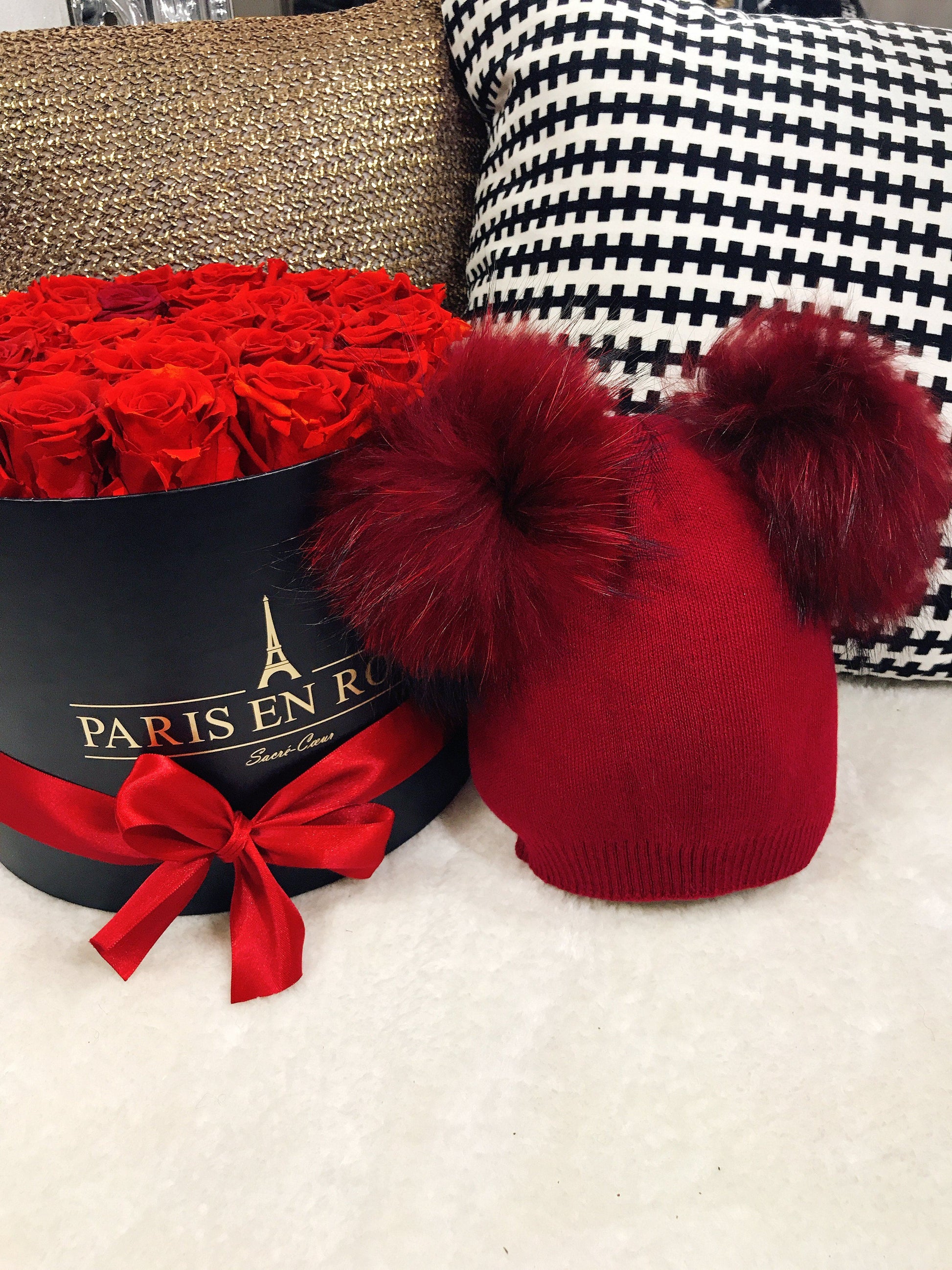 Cappello con pompom - R.a. Boutique 