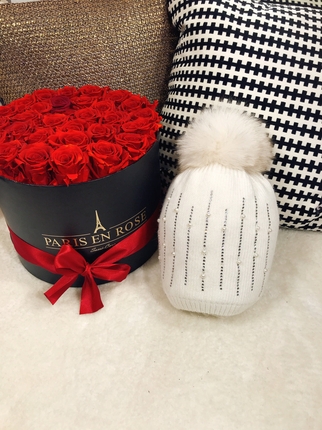 Cappello con pompom - R.a. Boutique 