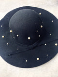 Cappello nero con perle - R.a. Boutique 