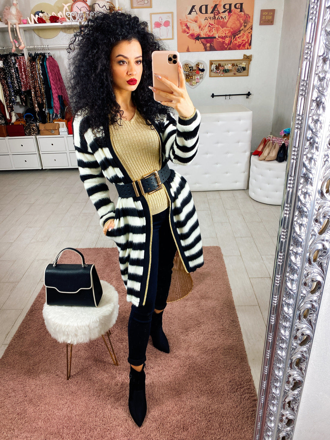 Cardigan a righe - R.a. Boutique 