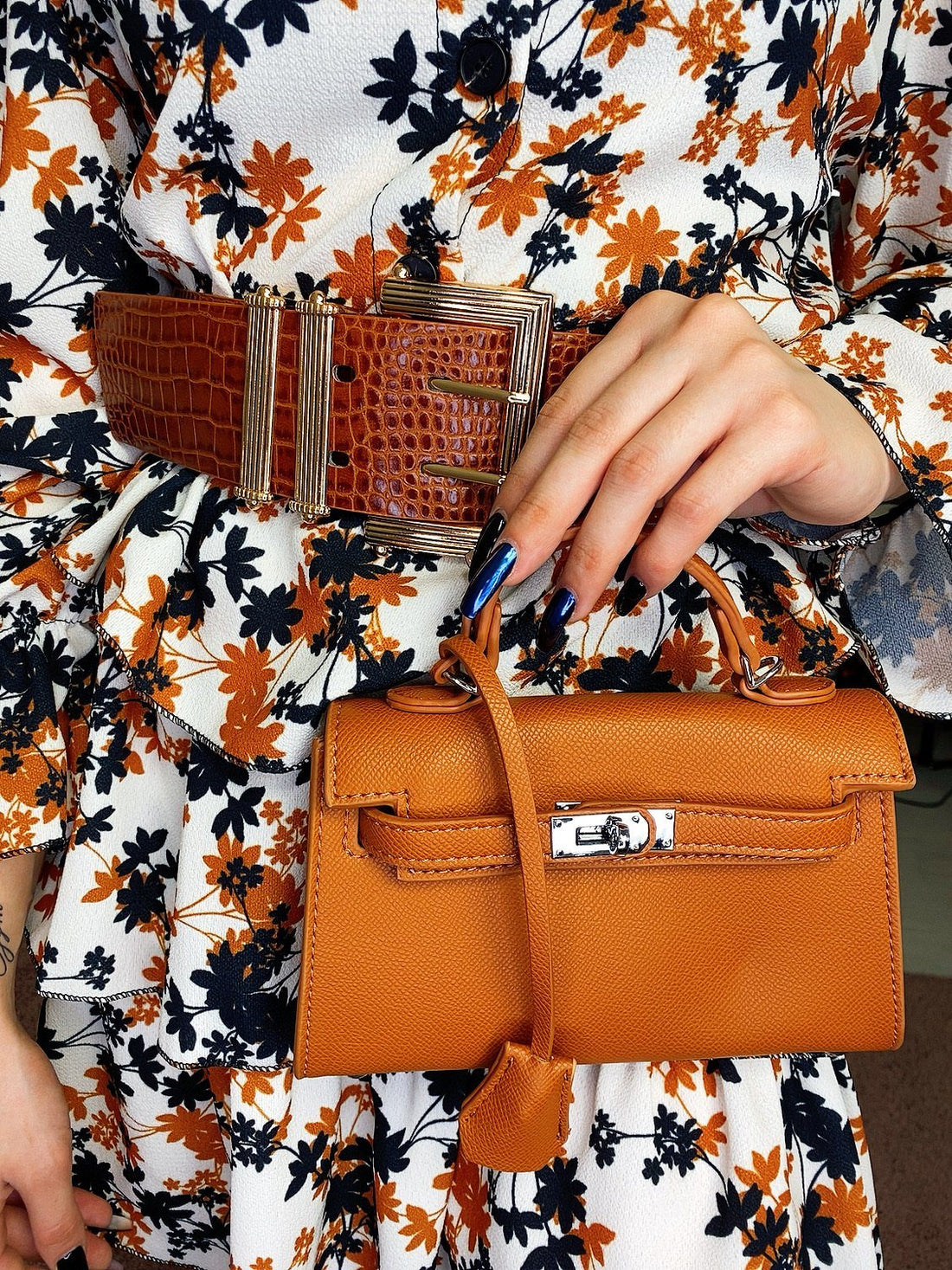 Cinturone coccodrillato con elastico - R.a. Boutique 