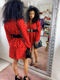 Dress a balze a pois rosso - R.a. Boutique 