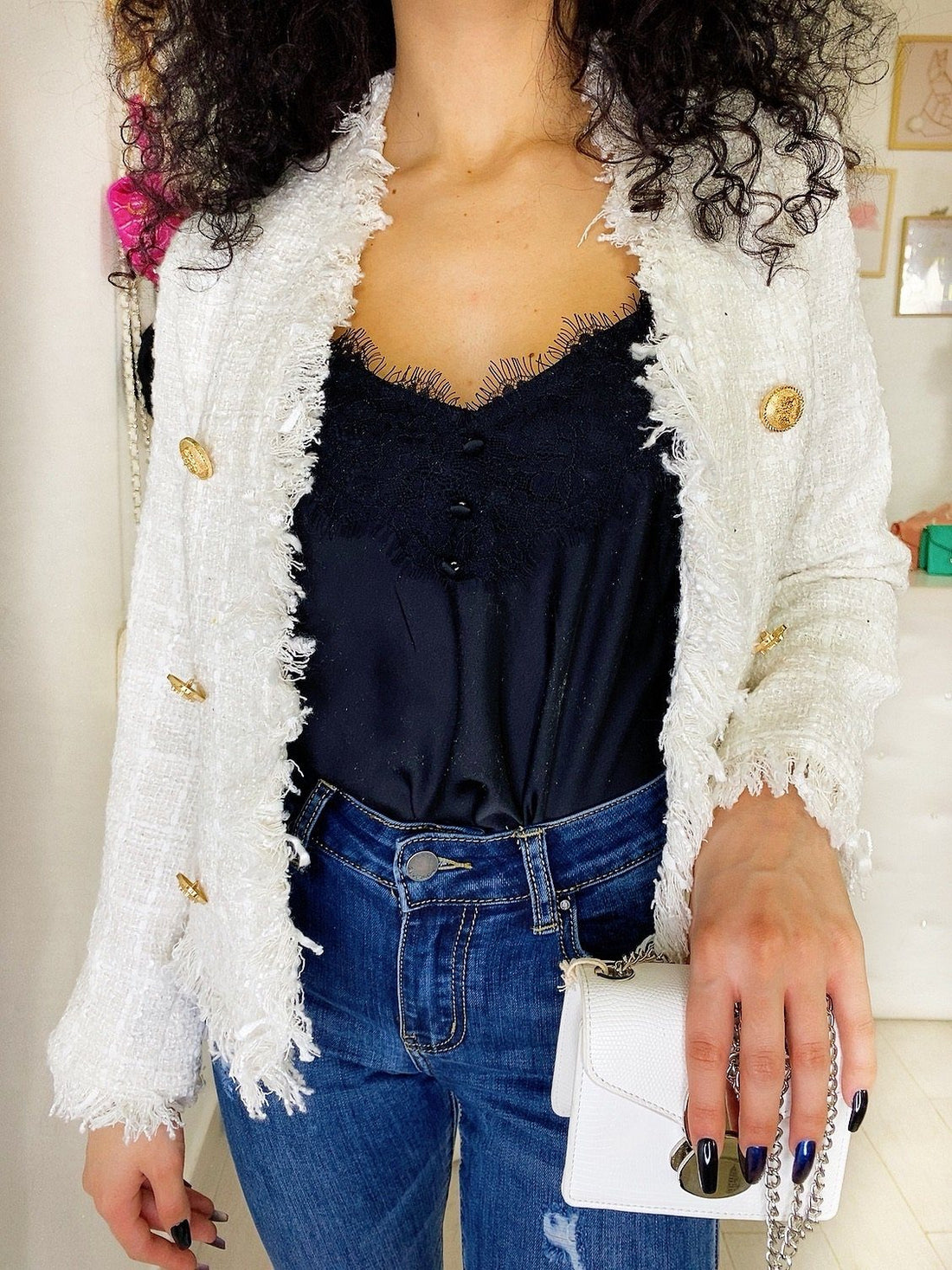 Giacchino con bottoncini oro - R.a. Boutique 