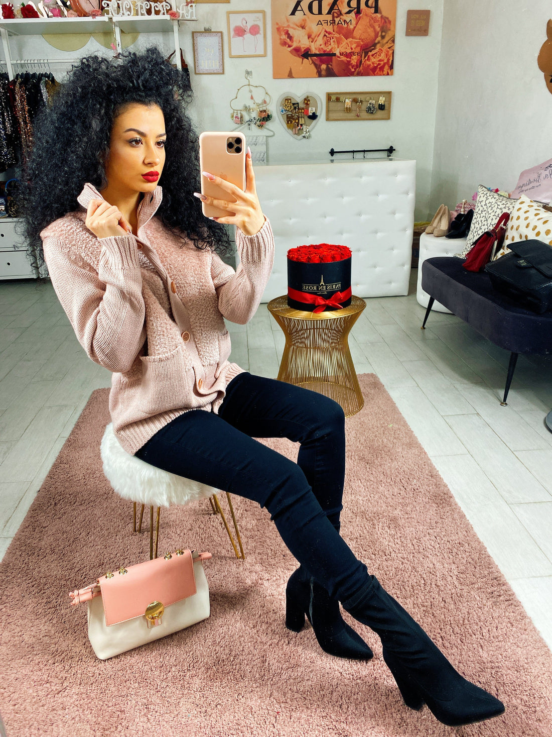 Giacchino in lana con bottoni - R.a. Boutique 