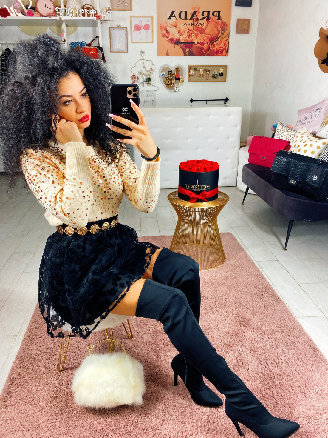 Gonna a balze con fiorellini - R.a. Boutique 