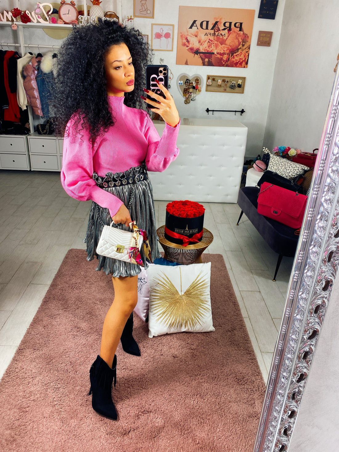 Gonna metal silver - R.a. Boutique 