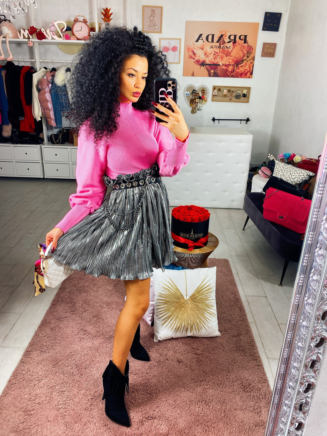 Gonna metal silver - R.a. Boutique 