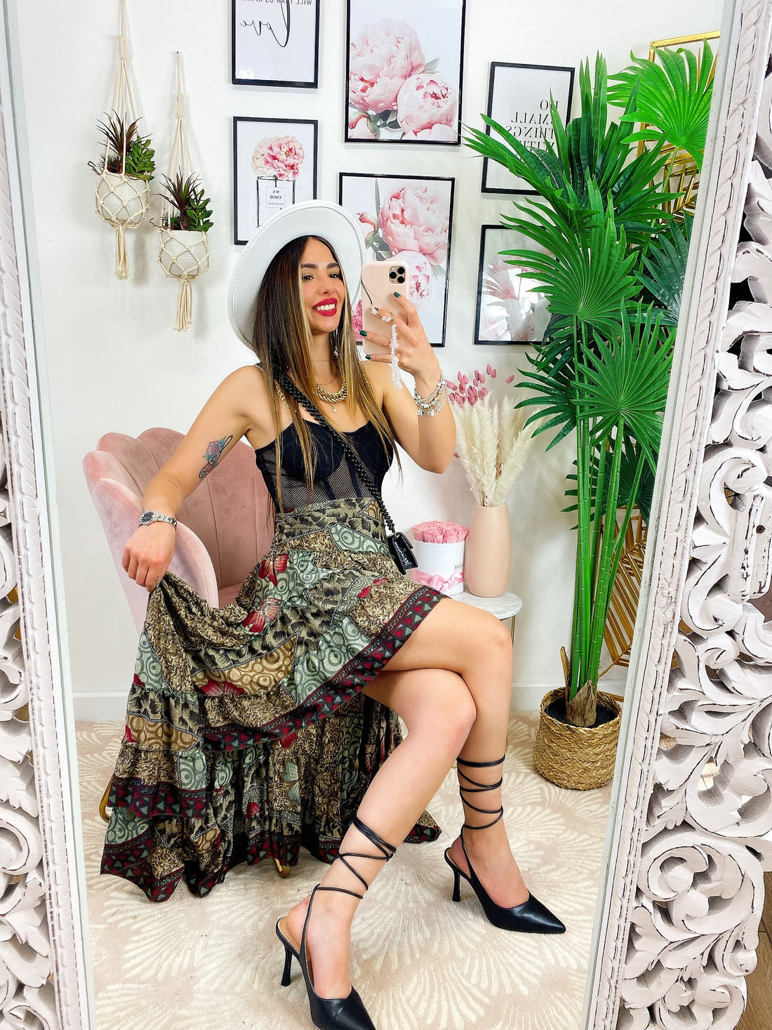 Gonna asimmetrica tonalità scure - R.a. Boutique 