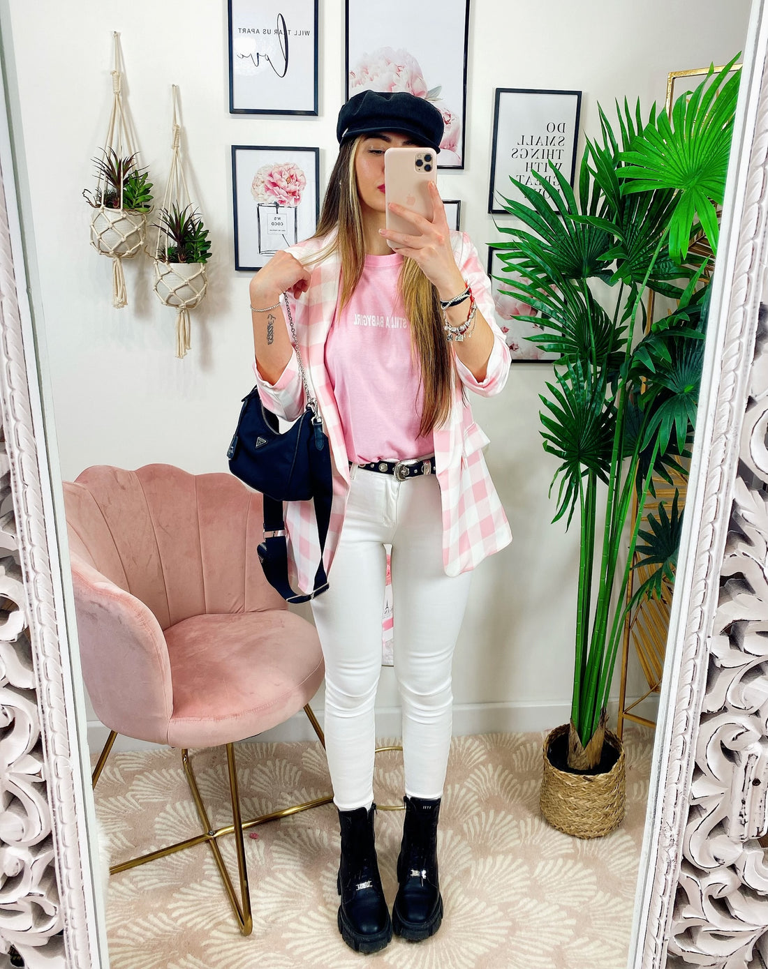 Giacca a Quadri Rosa - R.a. Boutique 