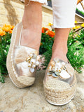 Espadrillas Gold con conchiglie - R.a. Boutique 