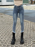 Jeans aderente sfrangiato sotto - R.a. Boutique 