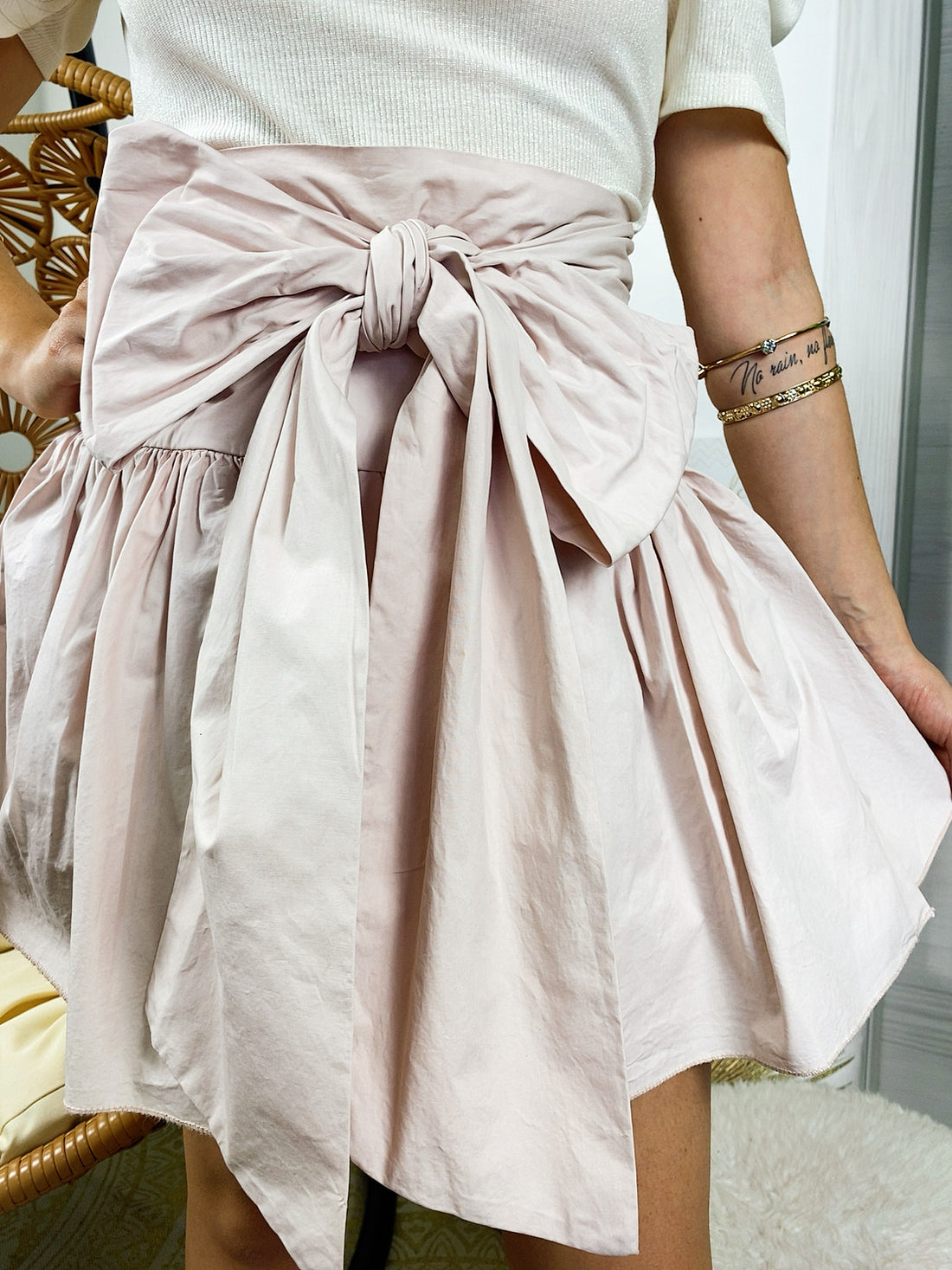 Gonna cipria con fiocco - R.a. Boutique 