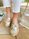 Espadrillas Gold con conchiglie - R.a. Boutique 