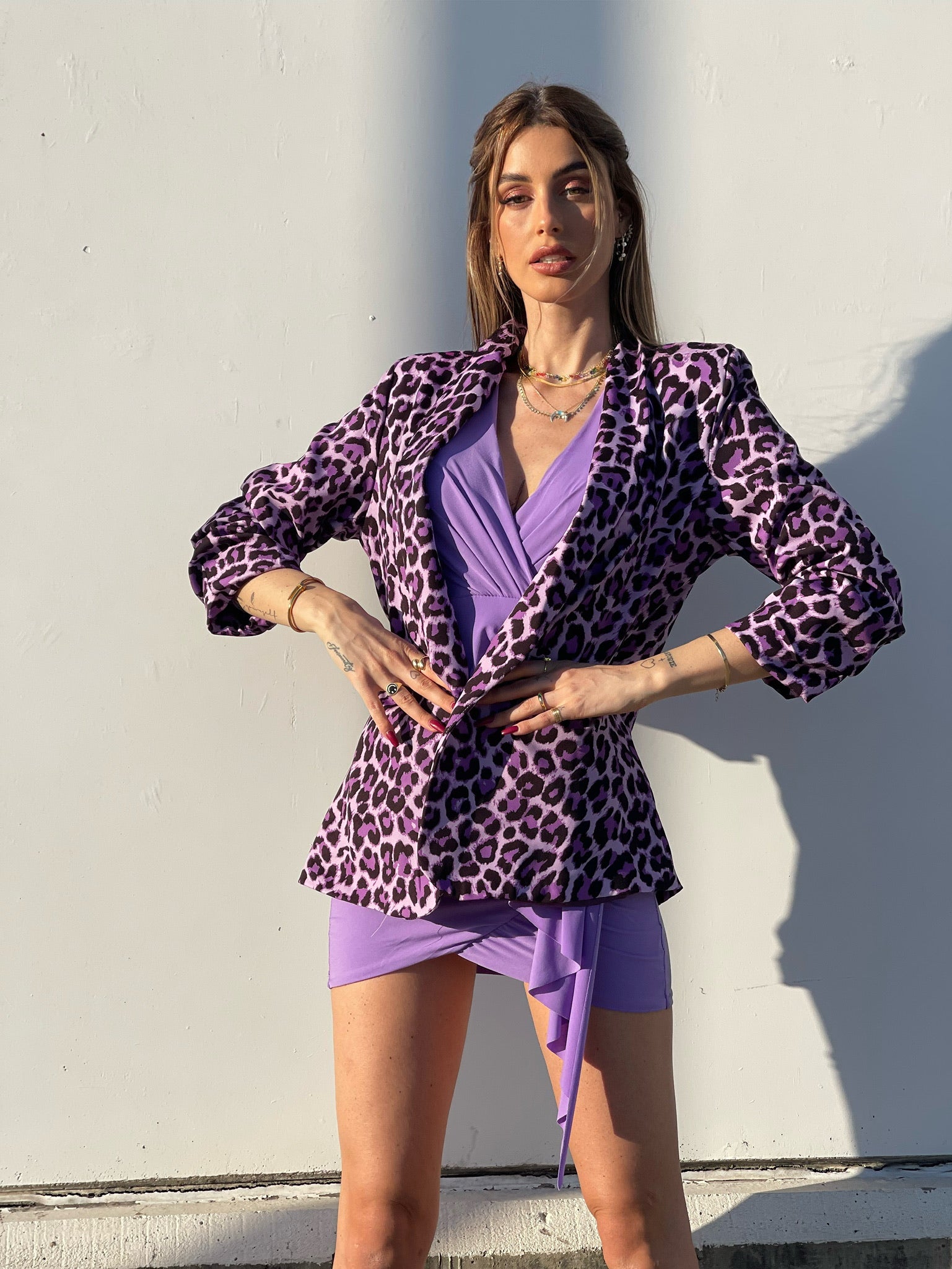 Giacca maculata lilla - R.a. Boutique 