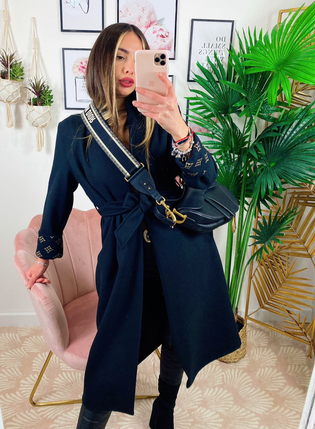 Cappotto in panno con fusciacca - R.a. Boutique 