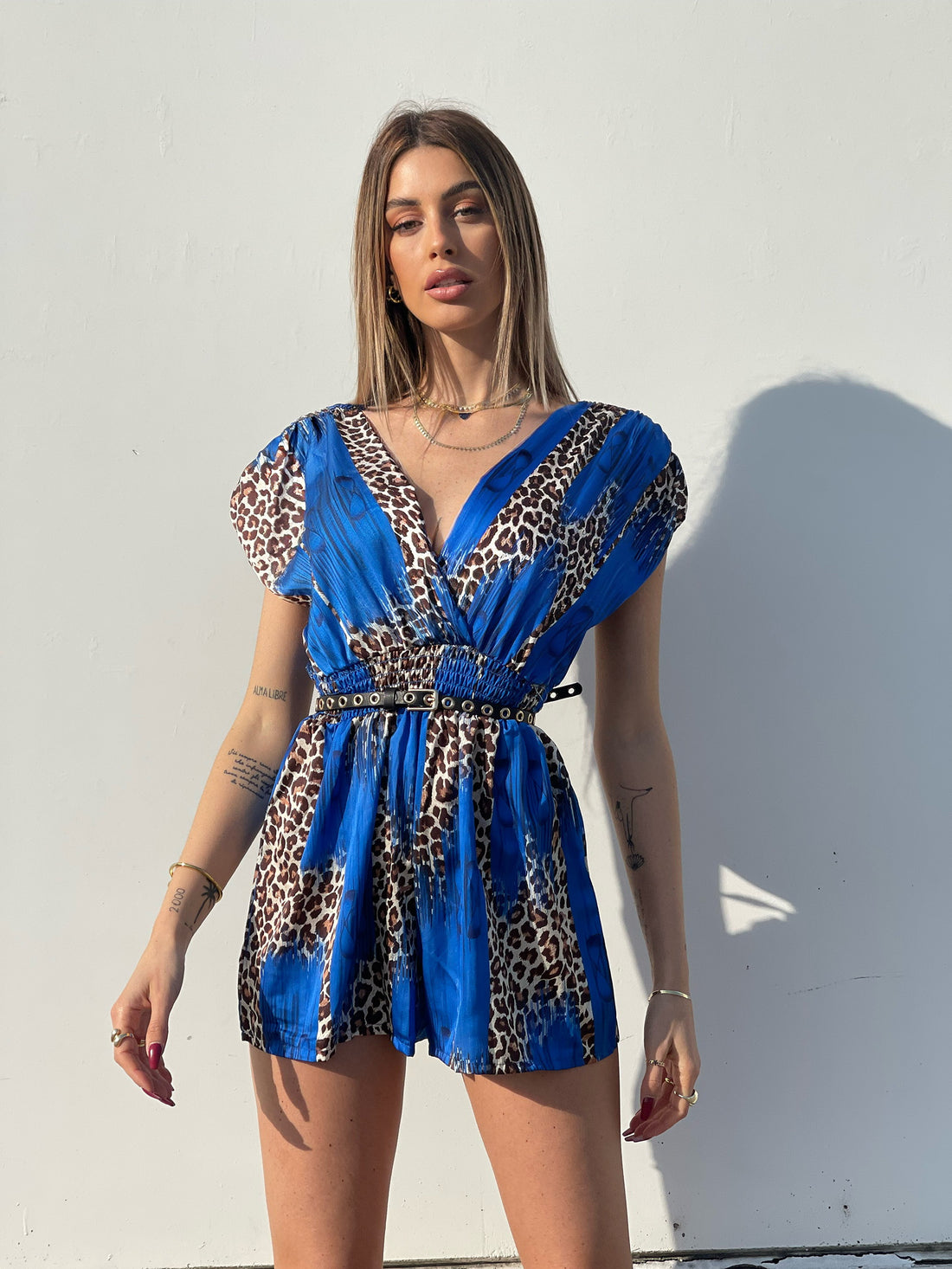 Tutina maculata dettaglio blu - R.a. Boutique 