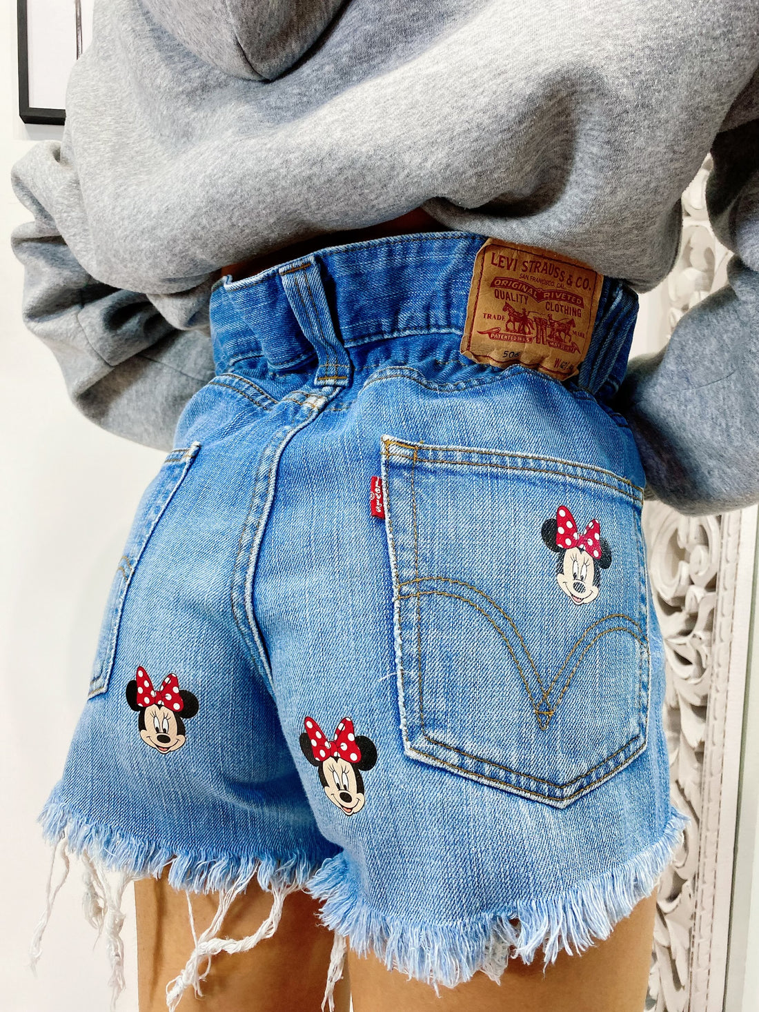 Short Levi’s Vintage stampa topolina con strappi - R.a. Boutique 