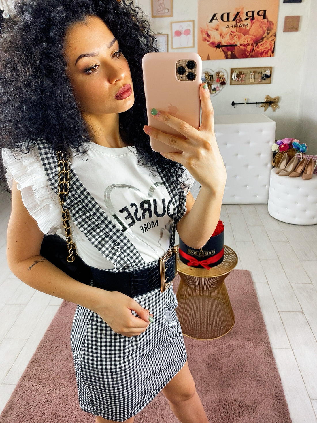 Salopette a quadri - R.a. Boutique 