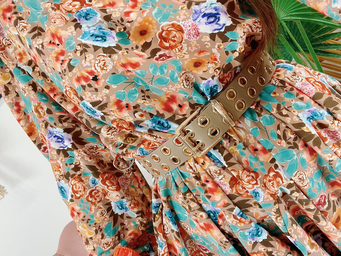 Cintura nude con occhielli oro - R.a. Boutique 