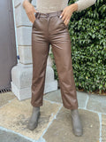 Pantalone in ecopelle marrone - R.a. Boutique 