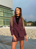 Giacca check Fuxia - R.a. Boutique 