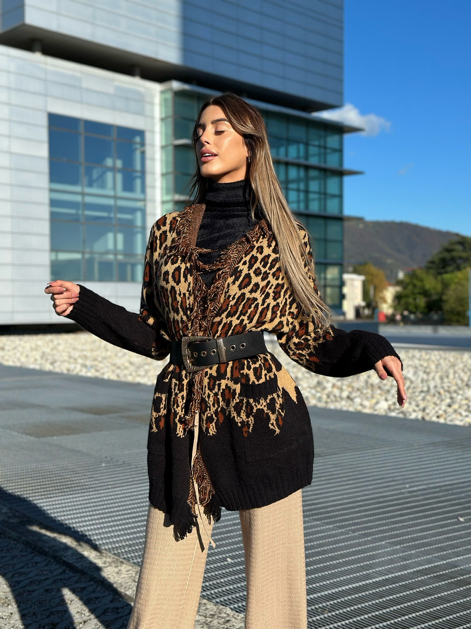 Cardigan animalier - R.a. Boutique 