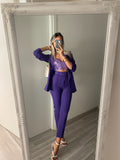 Completo giacca e pantalone Viola - R.a. Boutique 