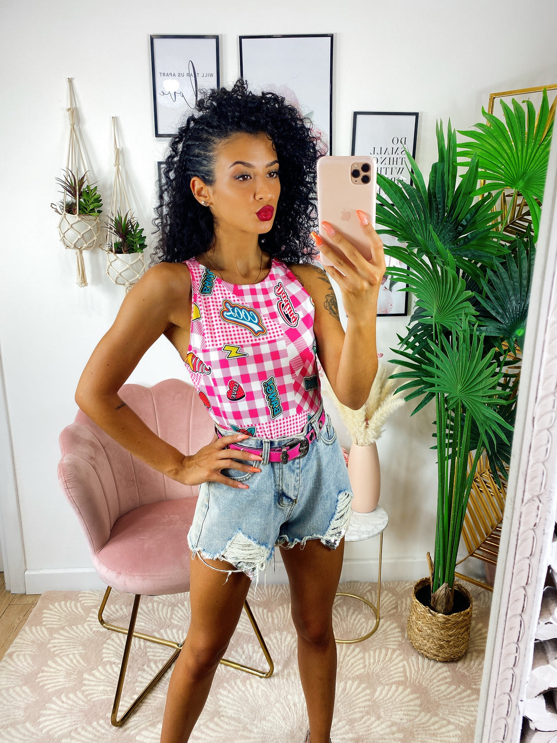 Body Cool sgambato con scritte - R.a. Boutique 