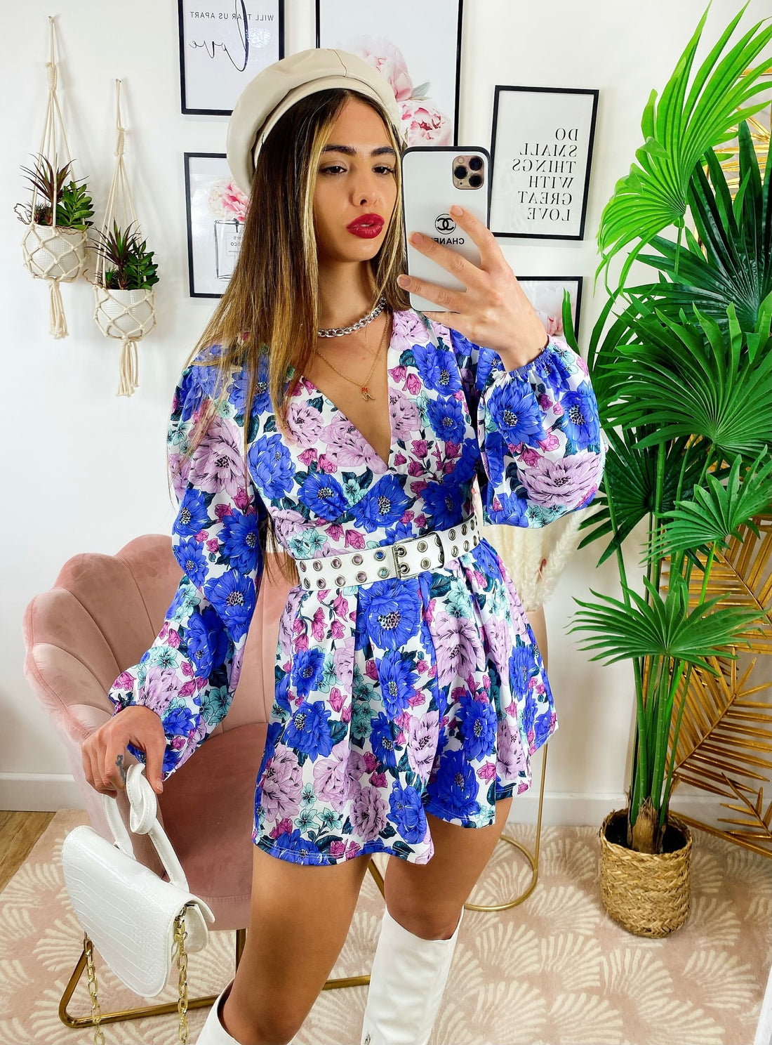 Tutina floreale scollo a V - R.a. Boutique 