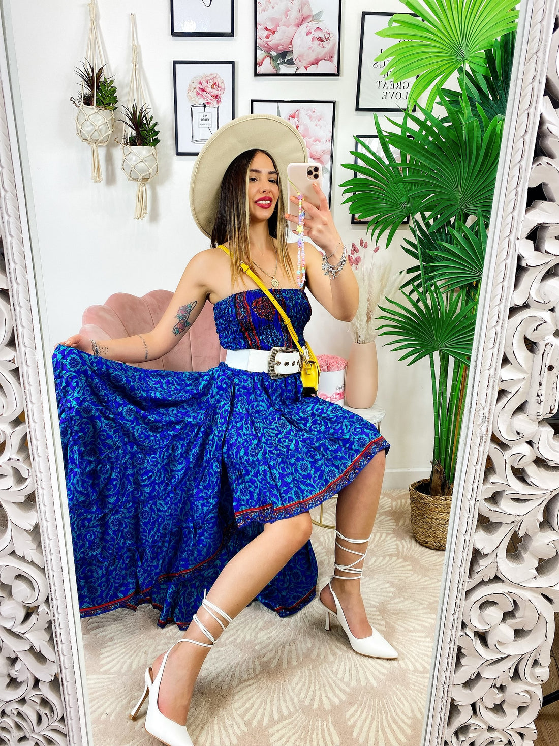 Abito Gonna asimmetrica azzurro - R.a. Boutique 