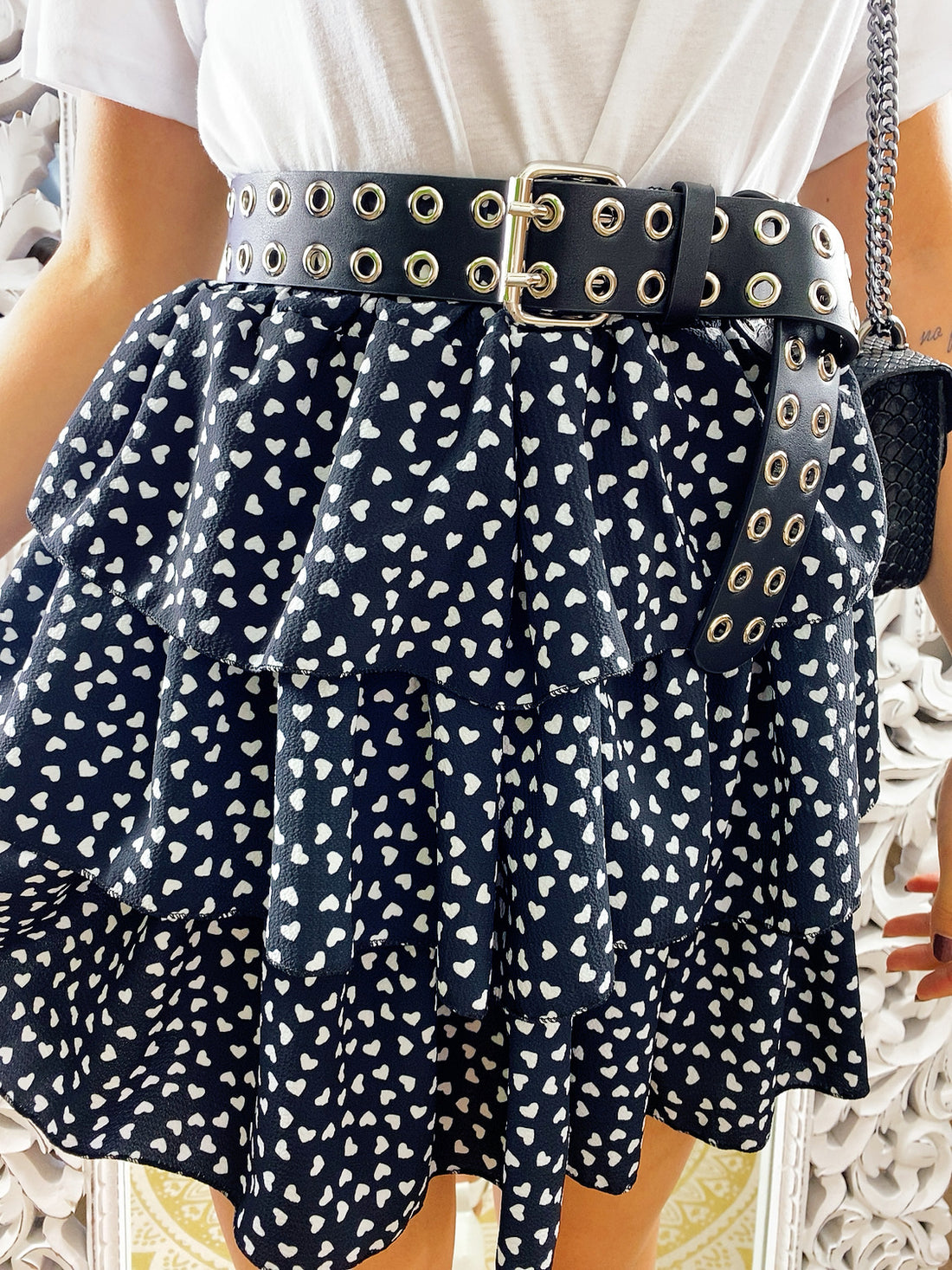 Gonna a balze con cuoricini - R.a. Boutique 