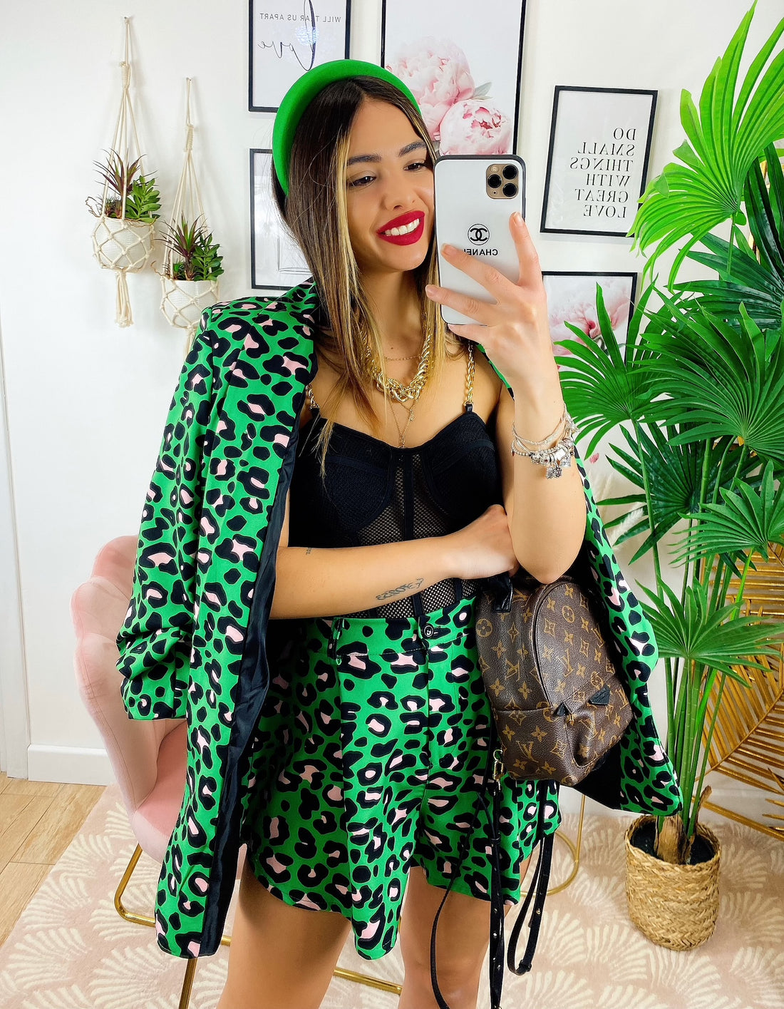 Completo due pezzi maculato verde - R.a. Boutique 