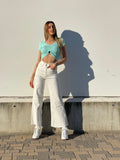 Jeans wide leg easy bianco - R.a. Boutique 