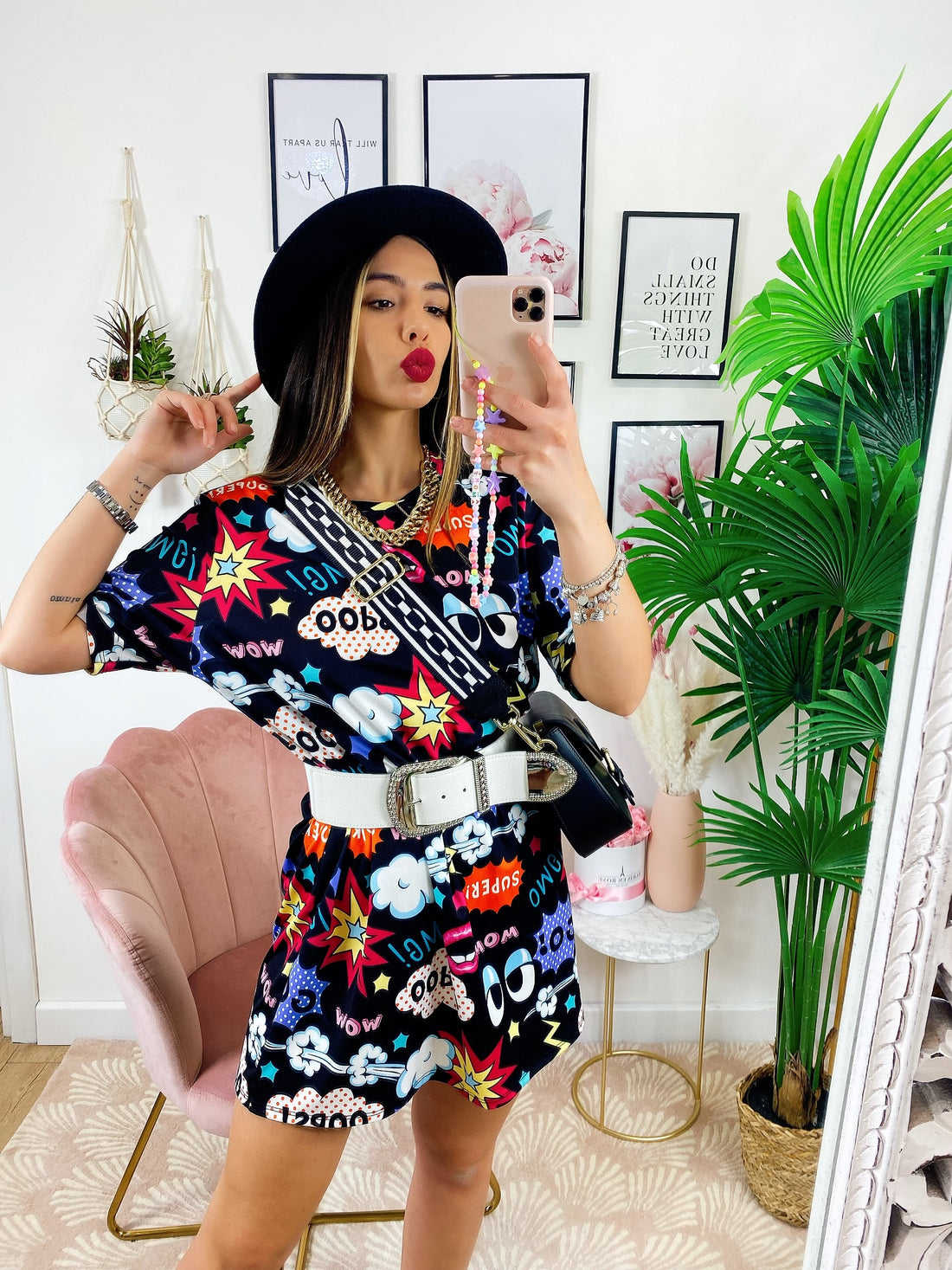 Maxi maglia cartoon Nera - R.a. Boutique 