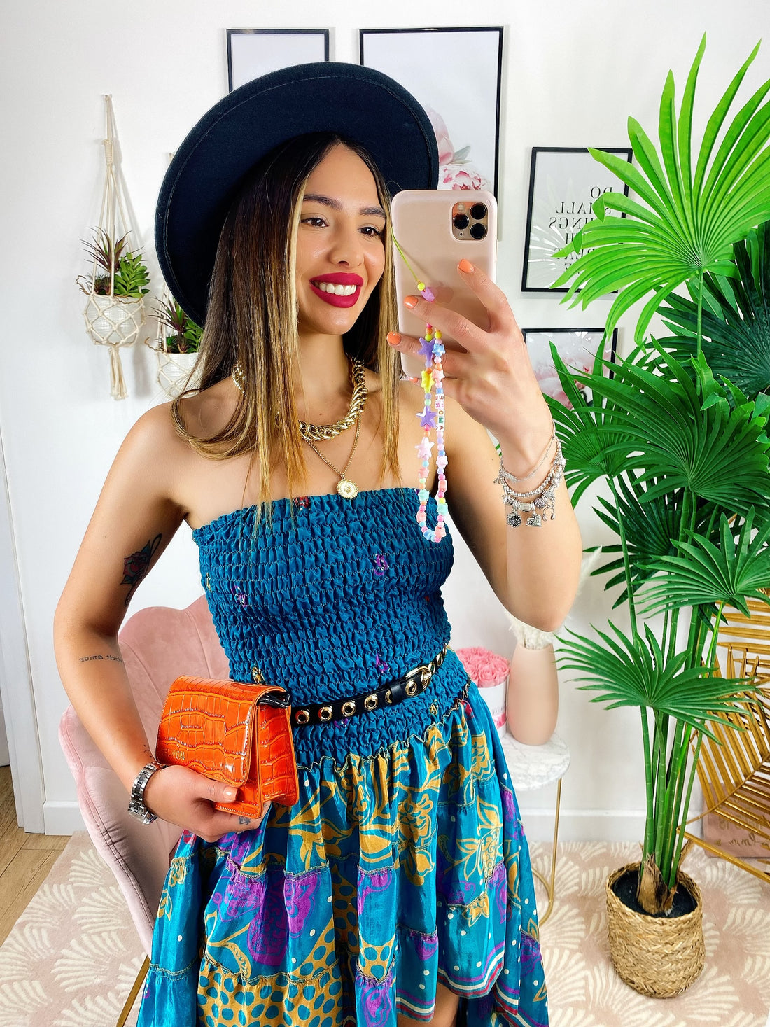 Abito Gonna asimmetrica turchese - R.a. Boutique 