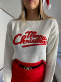 Maglione Merry Christmas bianco - R.a. Boutique 