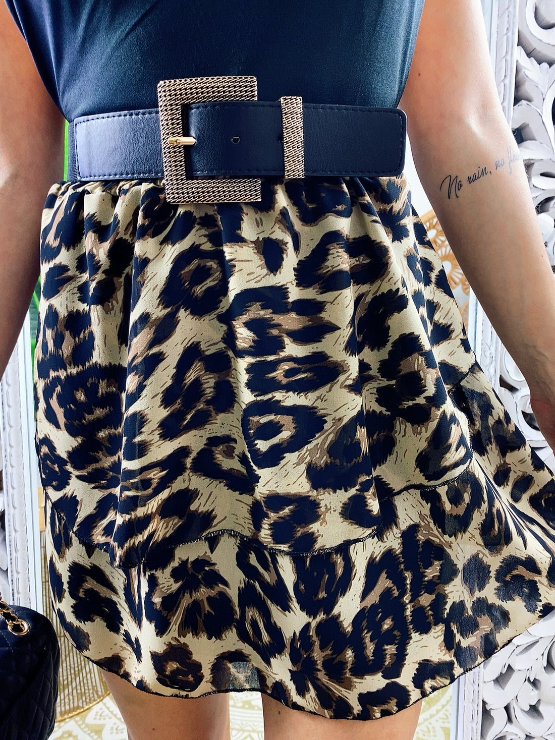 Gonna a balze maculata trama larga - R.a. Boutique 