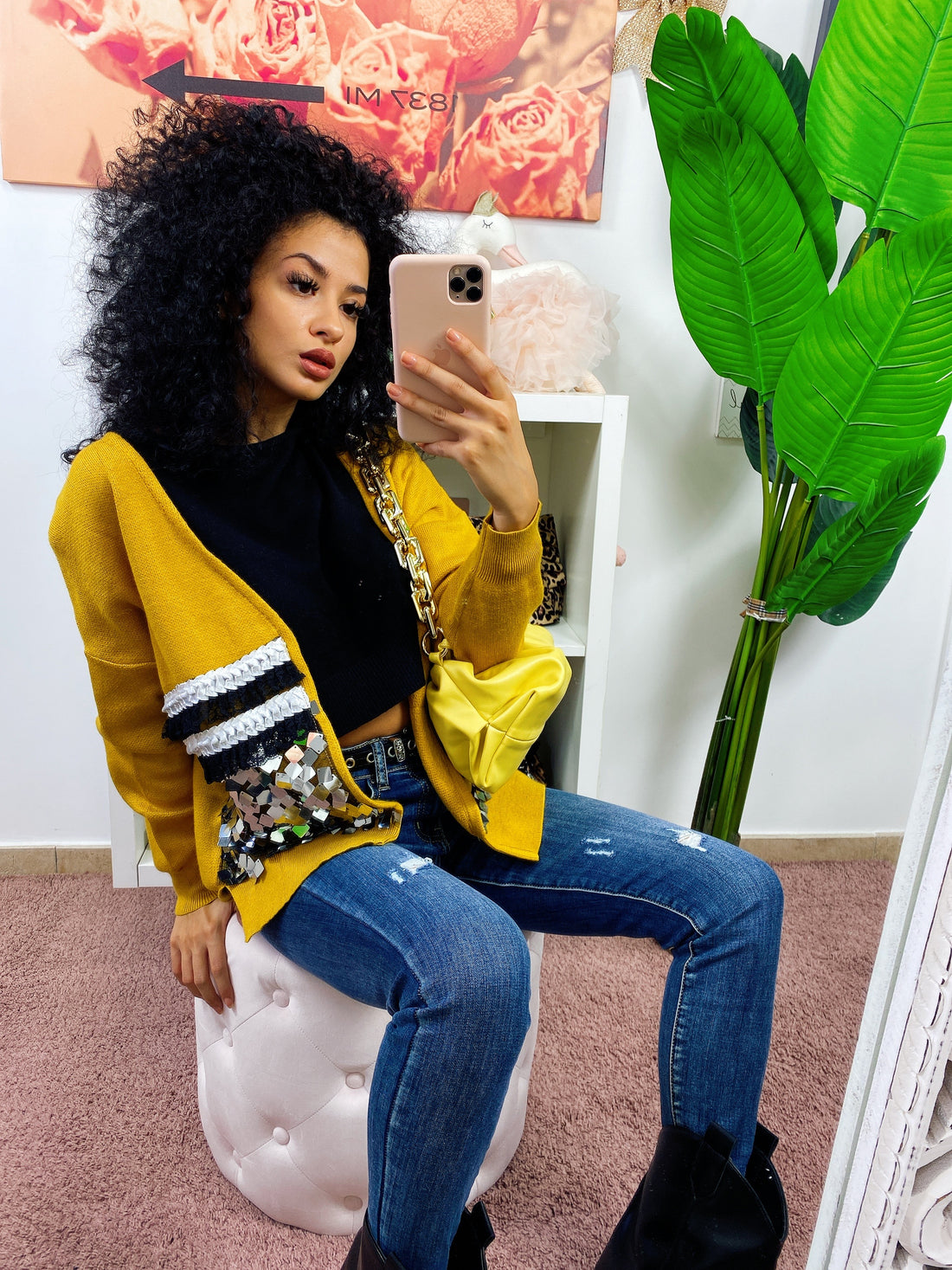 Cardigan con paillettes - R.a. Boutique 