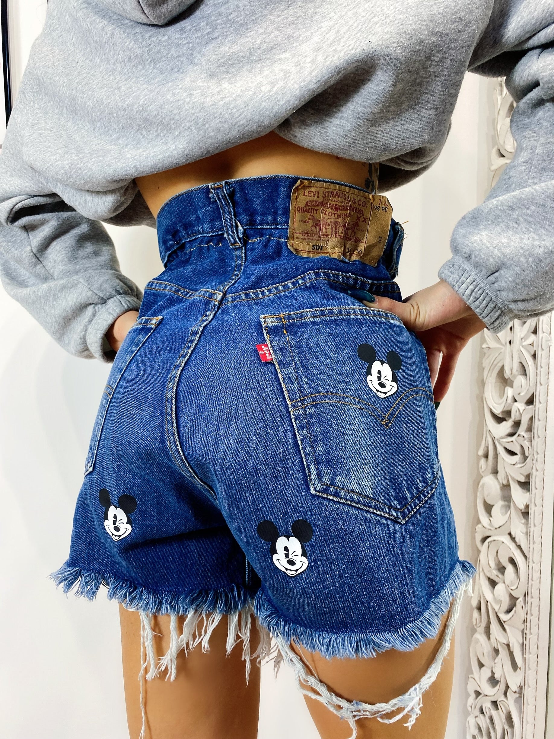 Short Levi’s Vintage con stampa topolino bagno medio - R.a. Boutique 