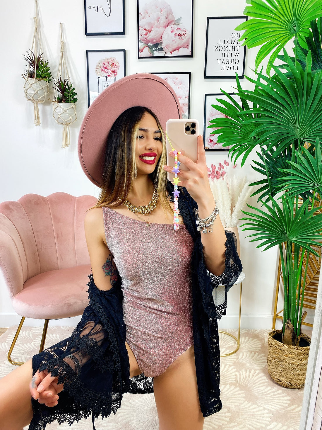 Pareo/kimono in pizzo corto - R.a. Boutique 