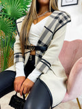 Cappotto check beige con cintura - R.a. Boutique 