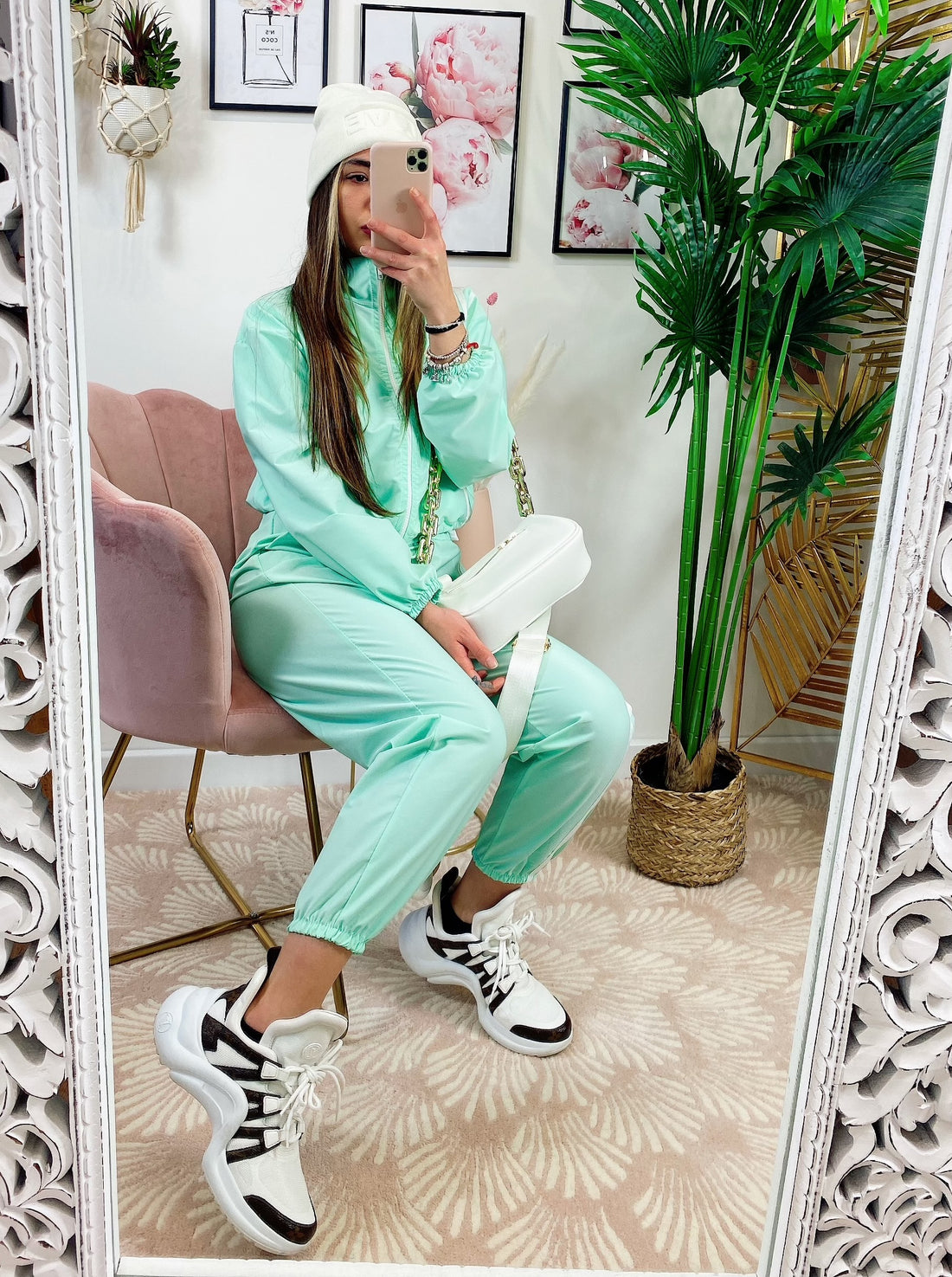 Completo sportivo con righe verdeacqua - R.a. Boutique 