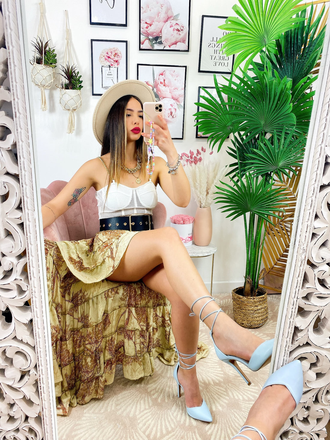 Gonna asimmetrica sabbia toni caldi - R.a. Boutique 