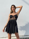 Abito corto in tulle nero - R.a. Boutique 