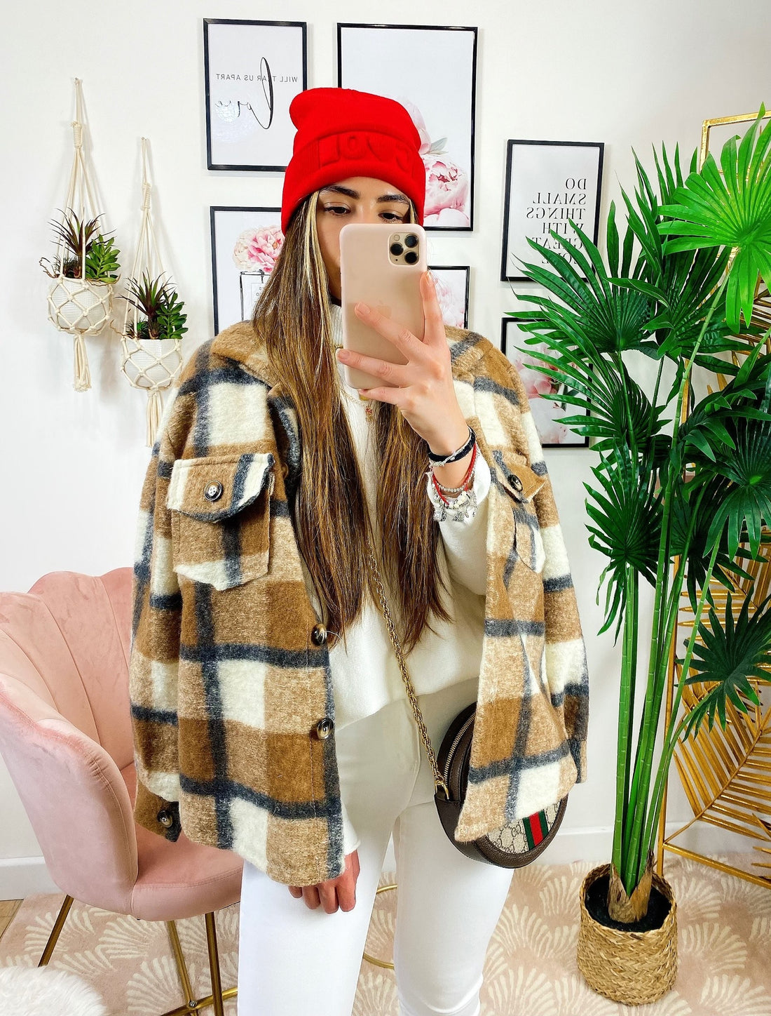 Giacca a quadri Marrone e beige - R.a. Boutique 