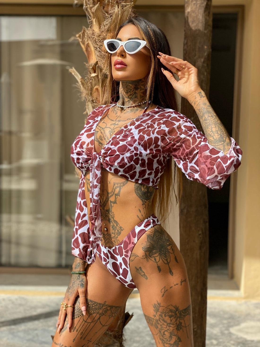 Bikini animalier più camicetta - R.a. Boutique 